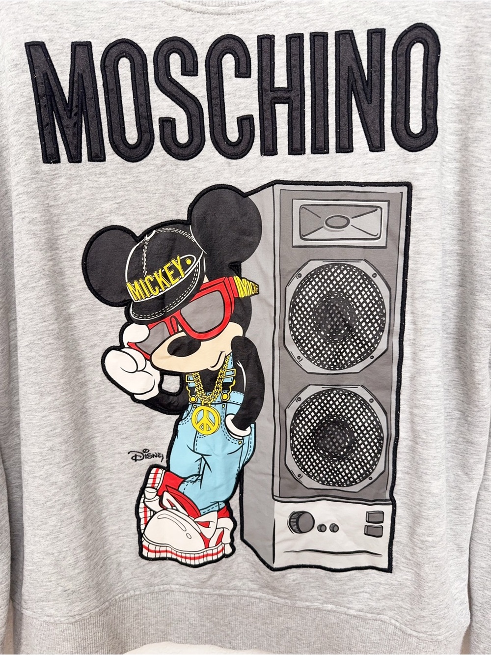 H&M x Moschino Disney Mickey Mouse Boombox Graphic Crewneck Sweatshirt - Picture 4 of 7
